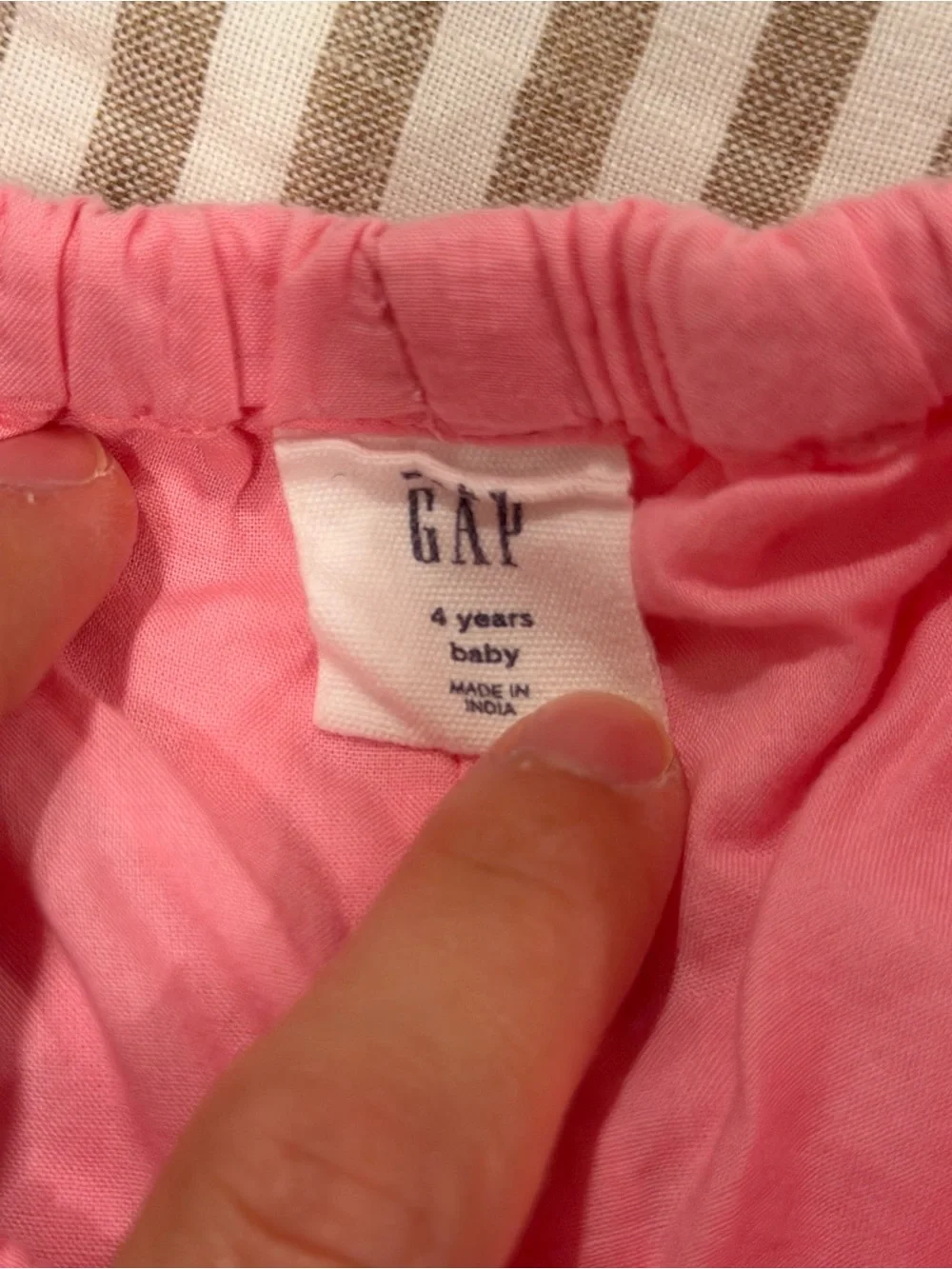 GAP Pink Pajama Bottoms with Red Heart Motif
